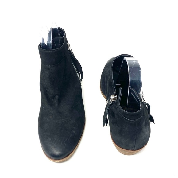 Sam Edelman Black Suede Ankle Boots • Coastal Cowgirl • Model Off Duty •Size 8.5 - Picture 4 of 7